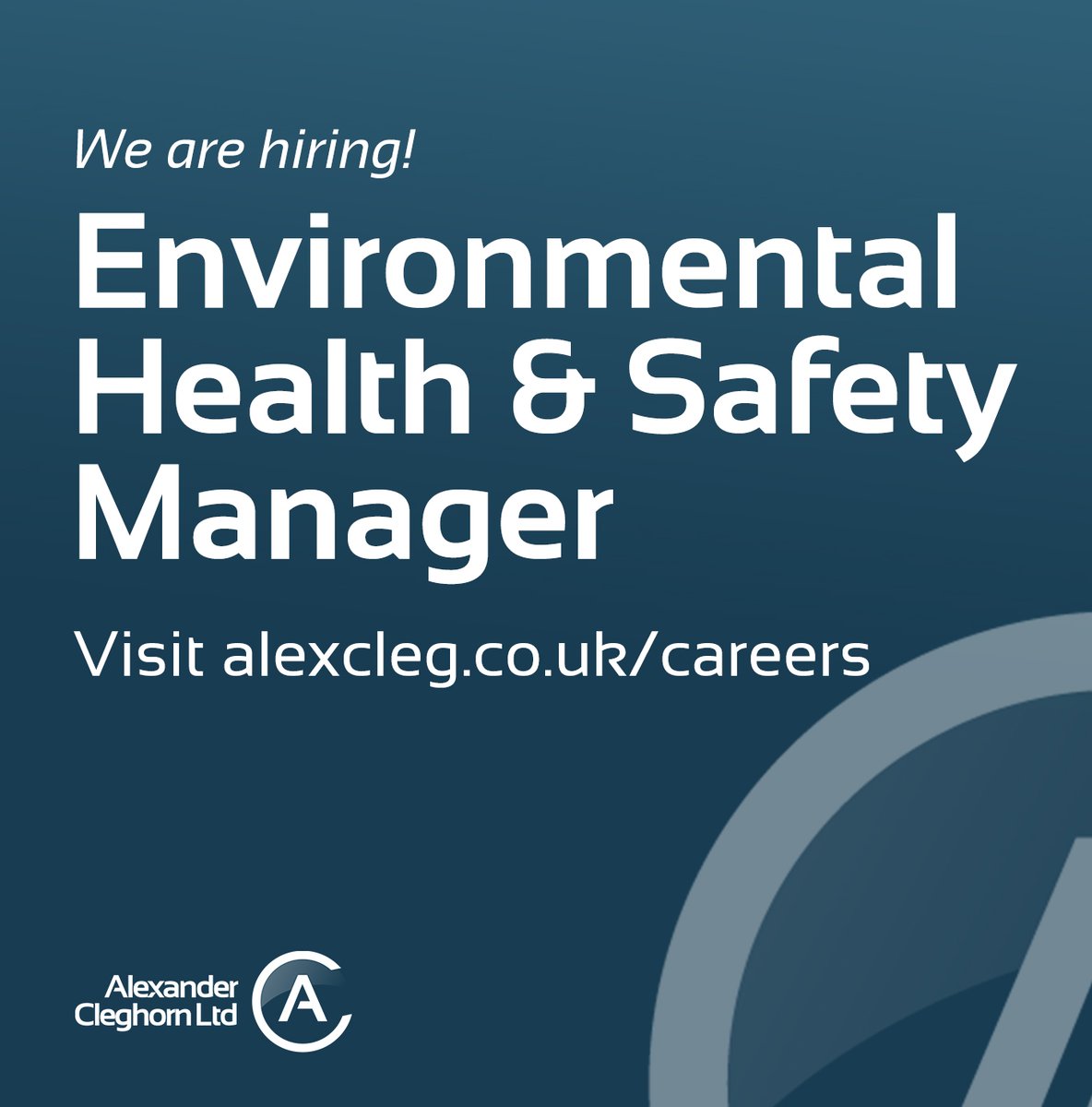 alexander_cleg's tweet photo. We are looking for an experienced Environmental Health &amp; Safety Manager to act as the Competent Person for health and safety matters relating to manufacturing, cleaning and grounds maintenance, across the organisation.

https://t.co/zgZLGaWB9Z https://t.co/dTDBLTdB3V