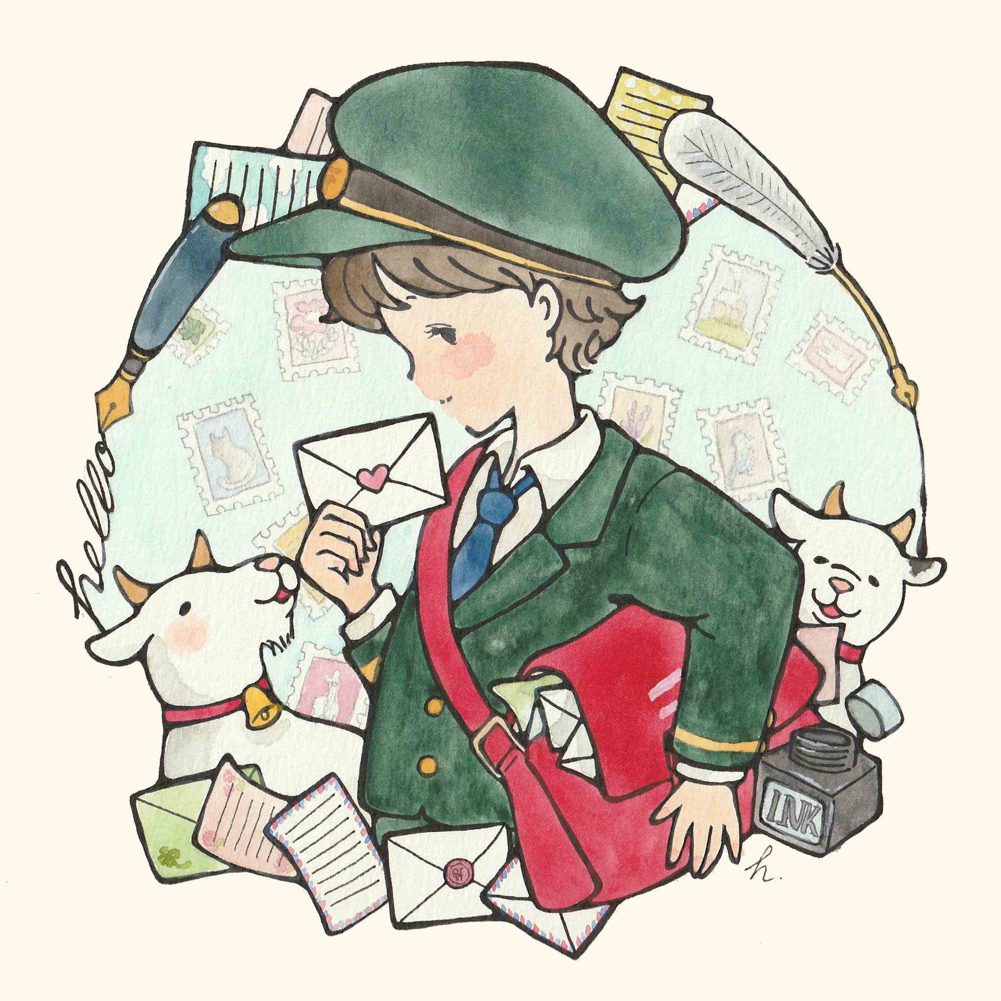 Twitter 上的 Hasiko 郵便屋さん 郵便屋さん やぎ イラスト好きな人と繋がりたい 水彩画 水彩イラスト T Co K64cigyd2n Twitter