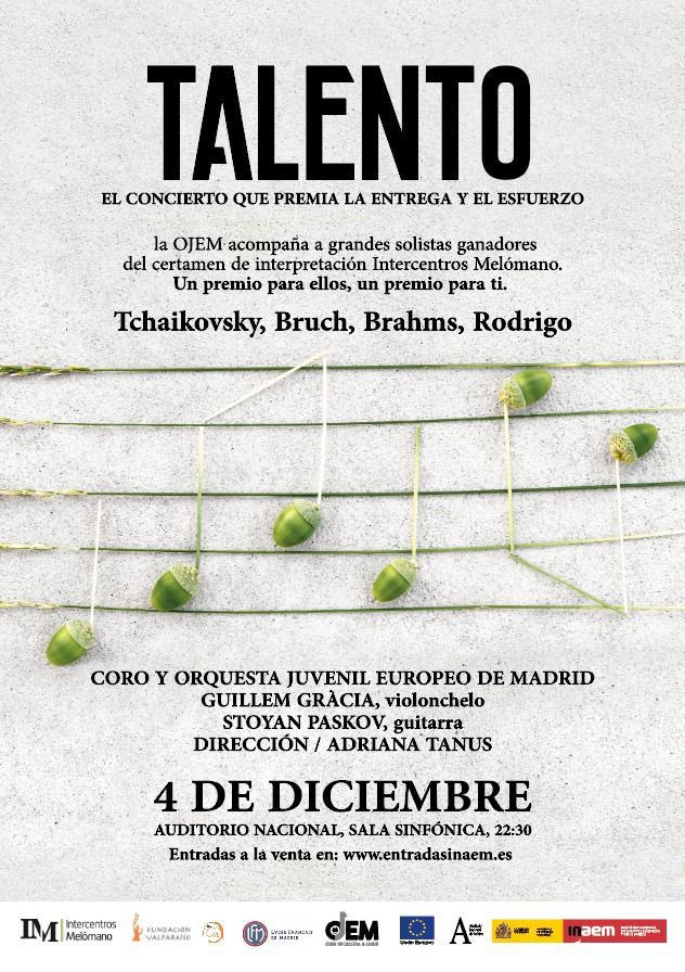 Las entradas de nuestro próximo concierto (04/12) están ya a la venta!! Tenemos muchísimas ganas de volver a conectar con el público y disfrutar tocando todos juntos🎶
entradasinaem.es/ListaEventos.a…