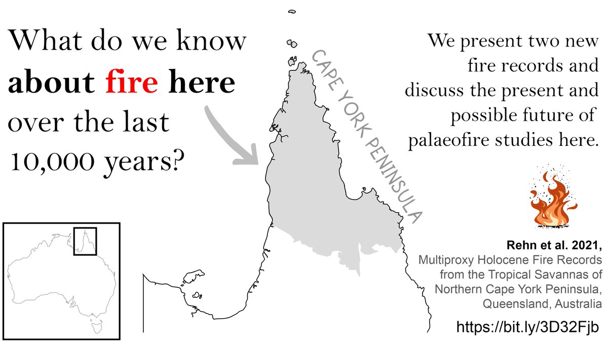 Dr Emma Rehn (@bluerehn) on Twitter photo NEW PAPER! 📢 Two new #palaeofire records and a synthesis of existing research on Holocene fire on Cape York Peninsula 🔥 Plus some thoughts on capturing data applicable to modern fire management
The last paper from my PhD - Open Access in <a href="/FrontEcolEvol/">Frontiers - Ecology & Evolution</a>
bit.ly/3D32Fjb NEW PAPER! 📢 Two new #palaeofire records and a synthesis of existing research on Holocene fire on Cape York Peninsula 🔥 Plus some thoughts on capturing data applicable to modern fire management
The last paper from my PhD - Open Access in <a href="/FrontEcolEvol/">Frontiers - Ecology & Evolution</a>
bit.ly/3D32Fjb