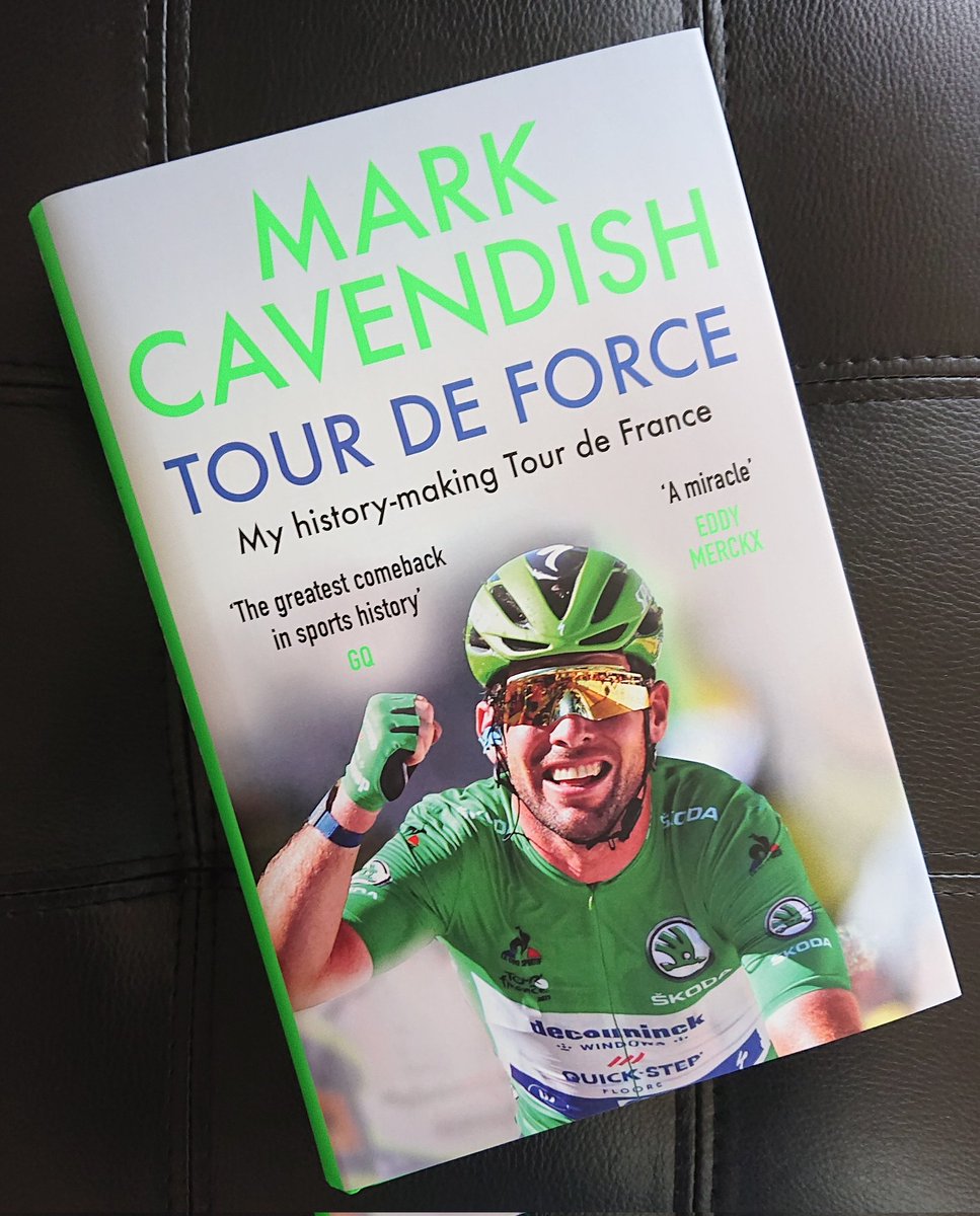 Just picked up Mark's latest book from @BookaBookshop, can't wait to start reading 👀📗👍 🚴💨💨                                Hope the recovery is going well Mark  @MarkCavendish @PenguinBooks @petatodd #TourDeForce #cycling #TDF