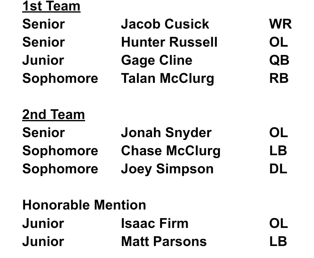 Congratulations to our players who have received post season recognition by the Herald Star/Weirton Daily Times!  #ALLIN