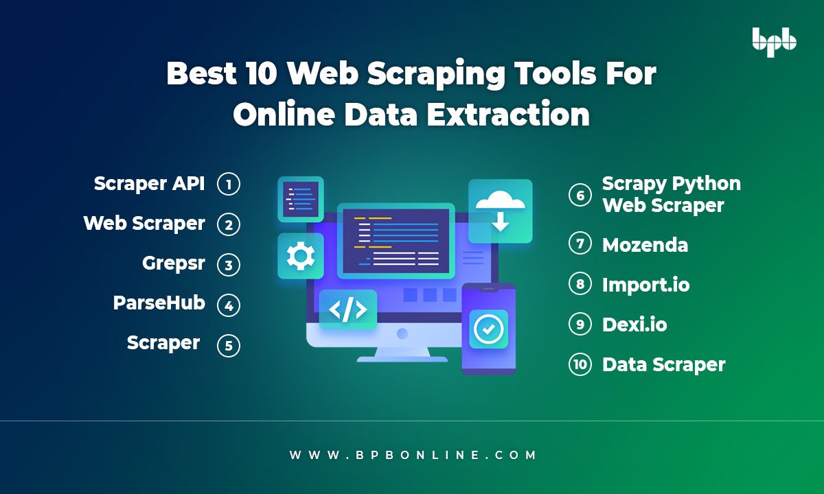 bpbonline's tweet image. Best 10 Web Scraping Tools For Online Data Extraction
#ScraperAPI
#WebScraper
#Gepsr
#Parsehub
#Scraper
#ScarpyPythonWebScraper
#Mozenda
#Import.io
#Dexi.io
#DataScraper
#BPBOnline #webscraping #scraping #dataextraction #datacollection #infographics #techcommunity