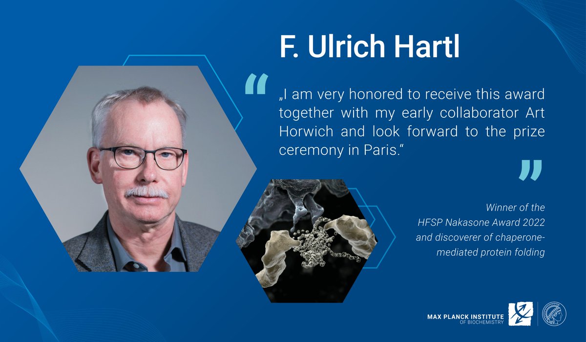 Congratulations to F. Ulrich Hartl <a href="/MPI_Biochem/">Max Planck Institute of Biochemistry (MPIB)</a> and his colleague Arthur L. Horwich @HHMINEWS for the <a href="/HFSP/">HFSP</a> Nakasone Award 2022 
<a href="/maxplanckpress/">Max Planck Society</a>