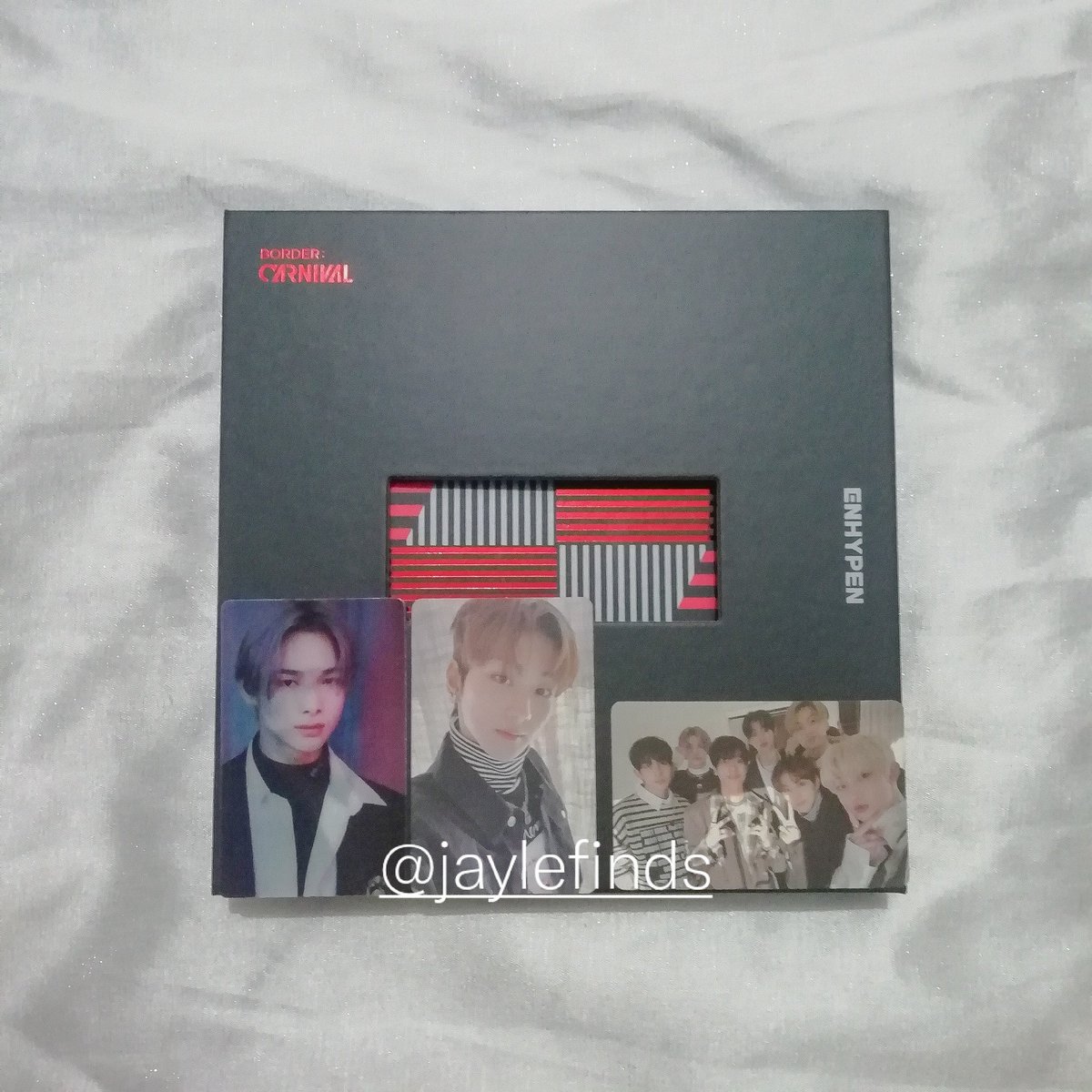 wtbnyangz's tweet photo. — #jaylesmails ꒰ @CNAPhils ꒱ 

ৎ୭ enhypen border carnival hype! 

💌 ⨾ bought this on cna! super bilis ng delivery and very nice customer service. and my pulls! 💥 ni-ki umuwi ulit + first time ko mapull si jungwon! ಥ~ಥ ayaw ni jay mag isa umuwi kaya lahat nalang daw sila 😌 https://t.co/IMq3uxtTt6