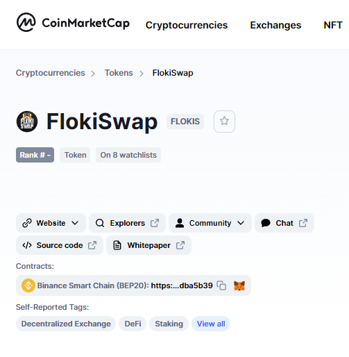 flokiswapbnb's tweet photo. 🚀 FLOKI IS SWAP HAS OFFICIALLY BEEN LISTED ON CMC! 🚀 @CoinMarketCap 

#BNB #SHIBARMY #shibainu #BSC #BSCGems #FlokiSwap #staking #SHIB #FLOKI #ShibaSwap https://t.co/wXyizlYloF