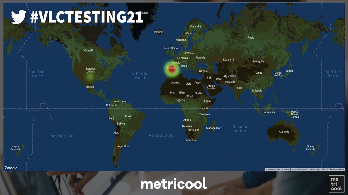 Metricool_es's tweet photo. 🇪🇸 España vuelve a ser el punto más activo en #VLCTESTING21 seguido por 🇺🇸 Estados Unidos 🗺️📢 https://t.co/pZfaDmejZT