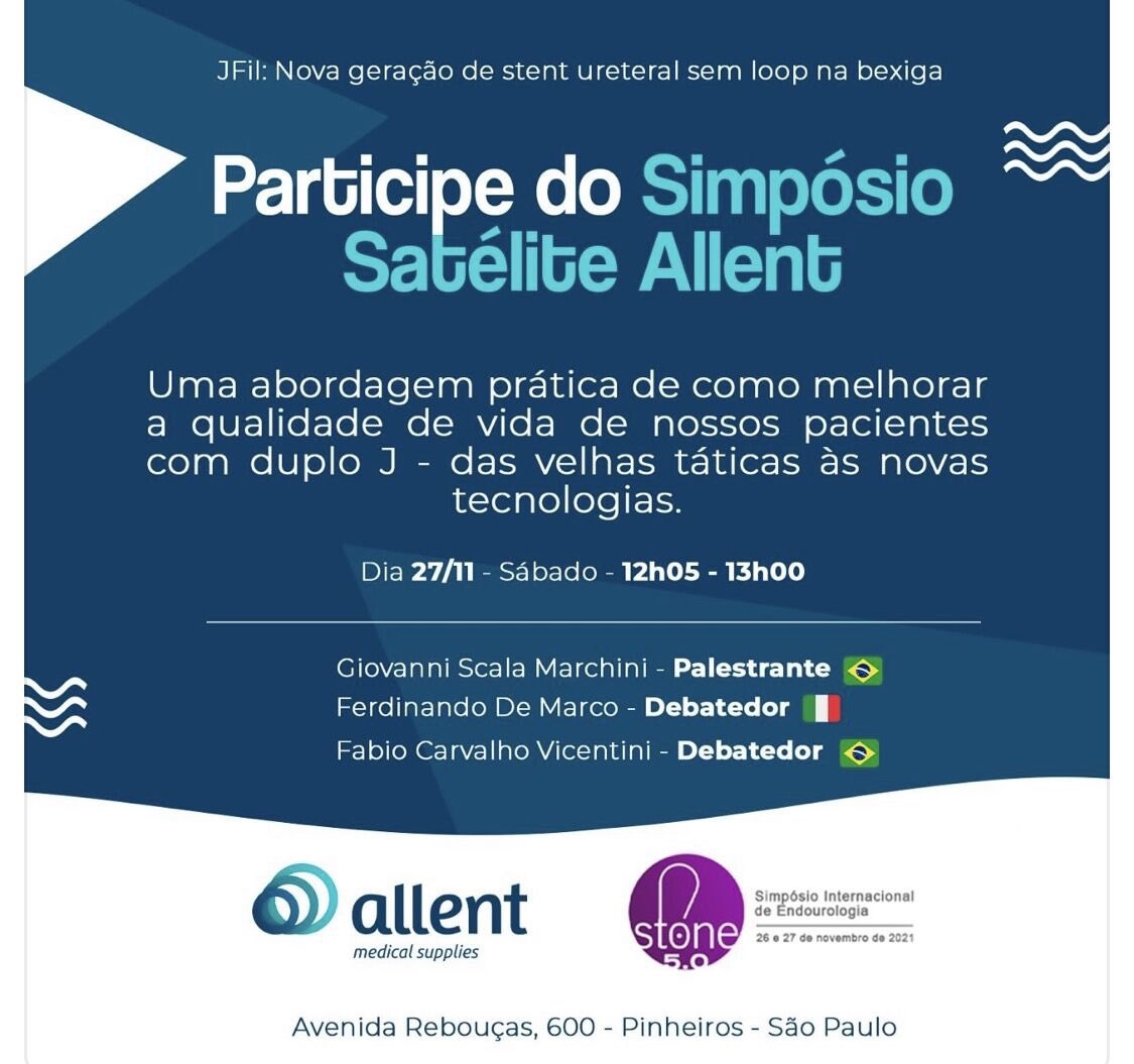 Imperdível!
É neste sábado (dia 27/11)
#AllentMedical #Rocamed #Urologia #Medicaldevices