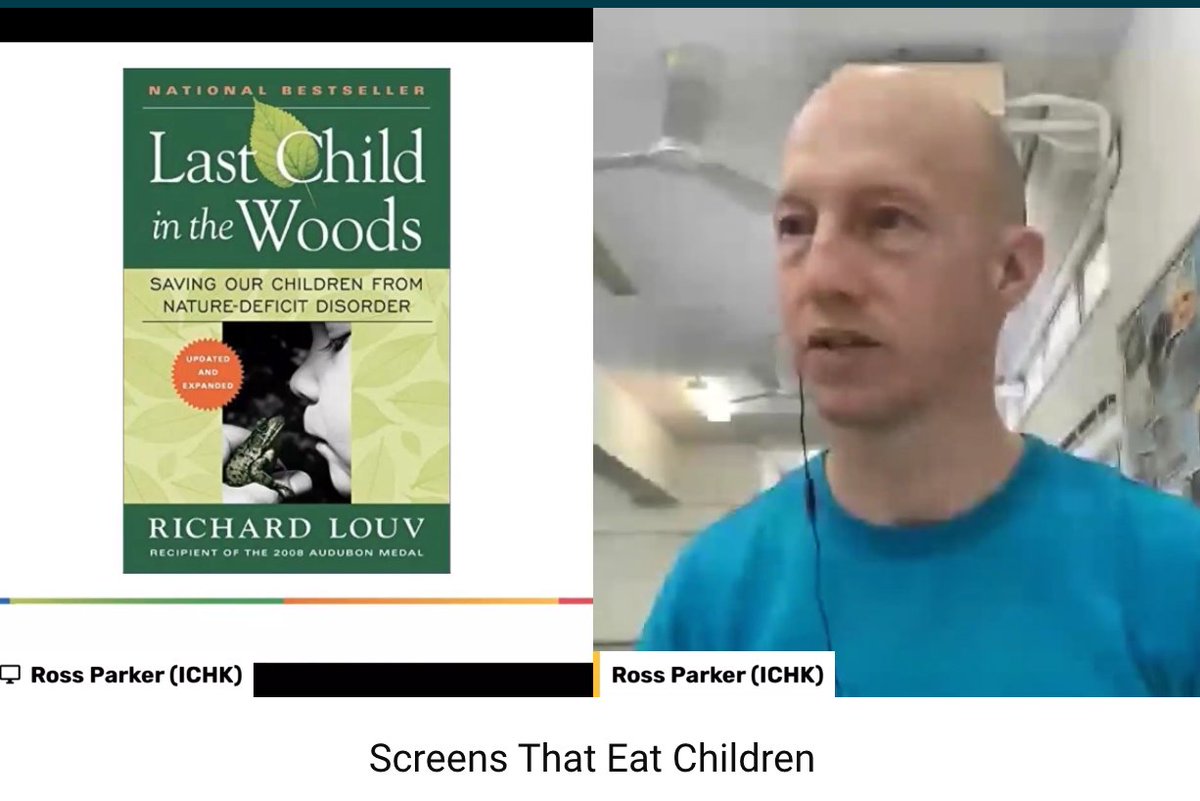 expatheather's tweet photo. We also quoted Last Child in the Woods. Lots of synergy at #21clhkonline - Think about how children's lives and relationships are mediated by screens, and what can be done to encourage the development of F2F human and nature relationships. #naturedeficit #screentime https://t.co/N4zyANTMW2