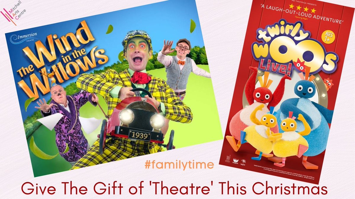 Mitchell_Arts's tweet photo. Give the Gift of Tickets this Christmas. #Theatre coming to MAC Stoke in April 2022. @Immersion_Thtr Wind in the Willows - 3rd April https://t.co/S5vRj4yUzx and Twirlywoos perfect for those with younger children https://t.co/SqRTOGaqQJ #familytime #buildmemories @VisitStoke https://t.co/bqBzr6sSms
