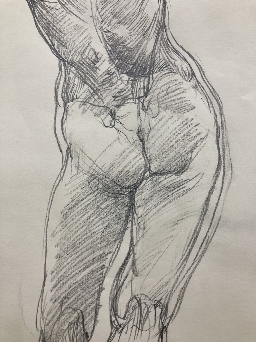 今日のクロッキー、アナトミードローイング 20分
#成安造形大学 #美術解剖学 
