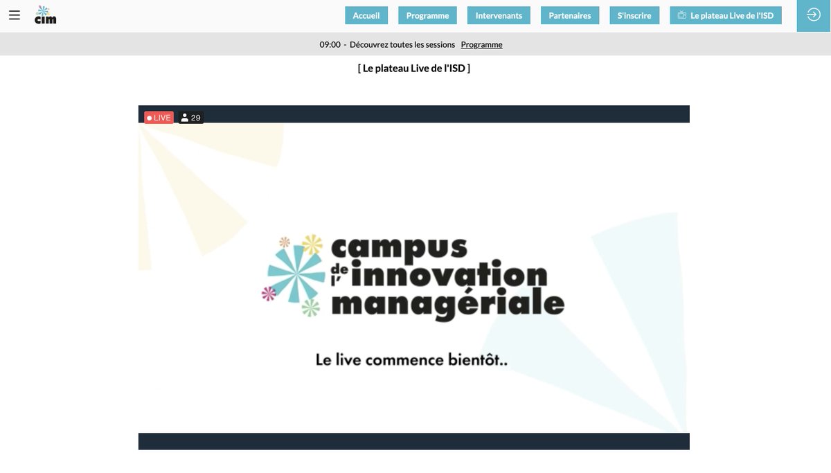 Sociodynamique's tweet photo. [24h du CIM]

Le Campus de l'Innovation Managériale ça commence dans quelques minutes...
Il est encore temps de rejoindre l'aventure CIM 👉 https://t.co/vVfp2sJvkv

#CampusIm #CIM21 #management #innovation https://t.co/KMrycxDe8P