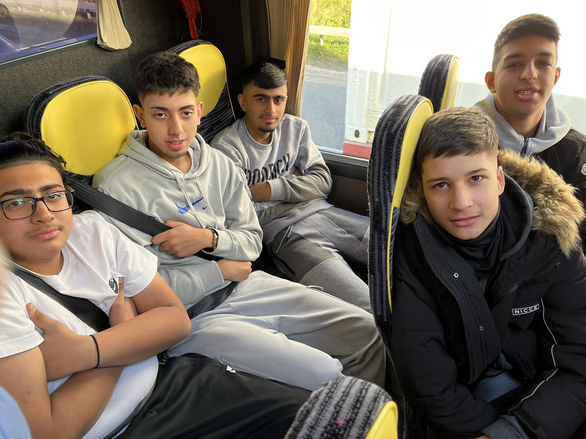 Some boys in 11A and 11B waiting patiently in traffic on the way to Kingswood! <a href="/dixonsma_2024/">DMA Class of 2024</a> <a href="/DixonsMA/">Dixons McMillan Academy</a>