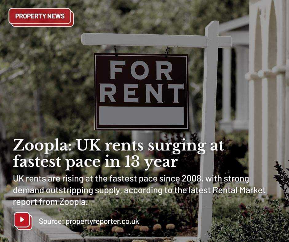 Regal_Estates's tweet photo. Property News

Zoopla: UK Rents surging at fastest pace in 13 year

UK Rents are rising at the fastest pace since 2008, with strong demand outstripping supply

Source: Property Reporter https://t.co/FAbYLSwgI8