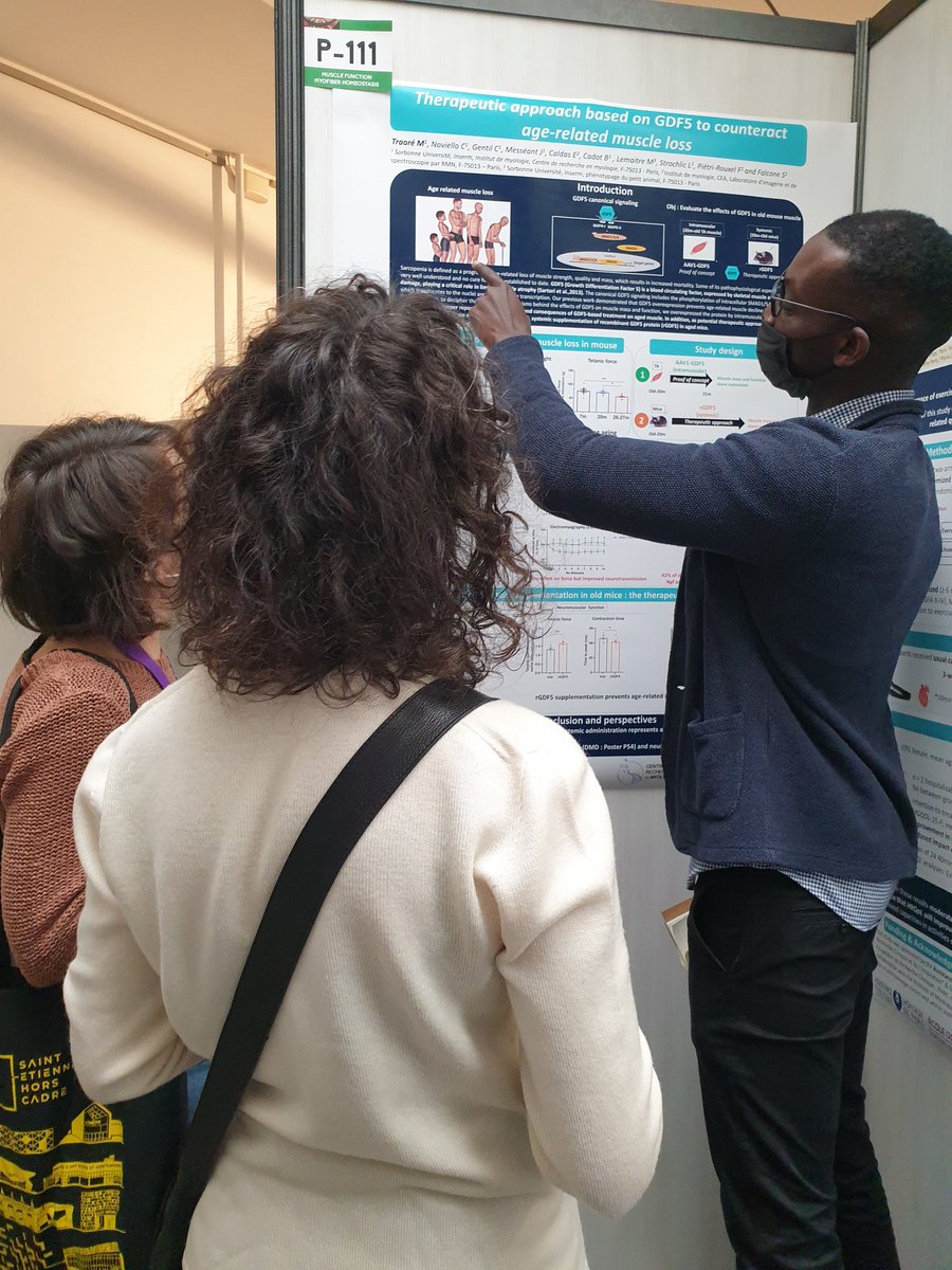Inst_Myologie's tweet photo. #JSFM2021 Poster session. P111 Therapeutic approach based on GDF5 to counteract age-related muscle loss by Massire Traoré from @Inst_Myologie @researchmyology
Team @PietriRouxel @sfcsvc @NovielloChiara1 C. Gentil @JulienMesseant @cadotbru @LStrochlic #GDF5 #muscle https://t.co/3GeOmibLjc