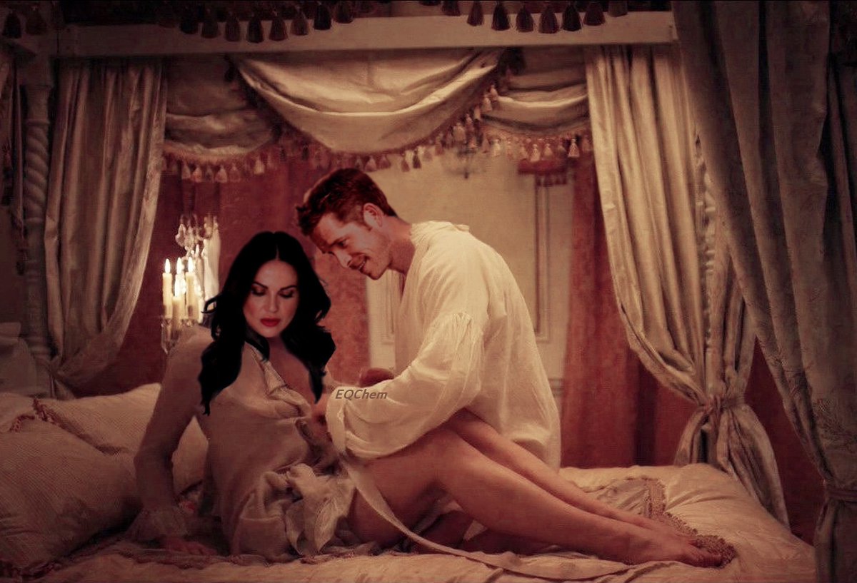 Well.. there's a bed, it's bound to be some #OQBedSharing later on for sure, not sure which prompt (#69 kinda fits there too) but during the Missing Year, I should think.. <a href="/OQBedSharing/">OQBedsharingWeek</a>