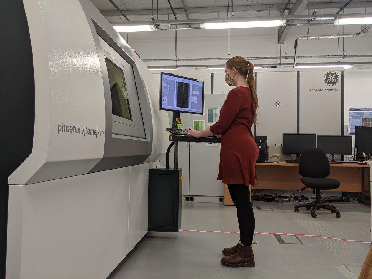 BethROSullivan's tweet photo. Scanning soil cores using x-ray CT for the first time in the Hounsfield lab! It will allow me to look at the soil's undisturbed structure and get an understanding of pores, worm channels, and a lot more. https://t.co/7cJ7lORhf0