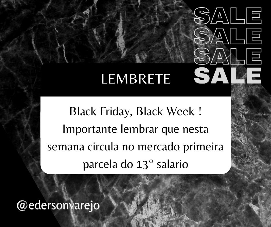 edersonvarejo's tweet photo. O #lembrete de hoje é sobre a importância do #blackfriday e o porque ela acontece esta semana.
- tema na rede social o que automaticamente #impulsiona as #RedeSociais
- #13°salário tem sua primeira parcela esquentando o #varejo.
Vale o lembrete! https://t.co/NL8iSx7KSE