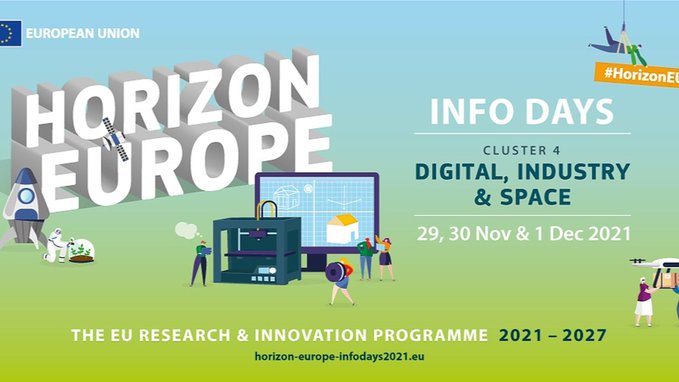 📣Interested in digital 💻, industry ⚙️&amp;  space 🛰️funding and collaboration opportunities under #HorizonEurope? 

📌Join the Cluster 4⃣ Info Days and get all the answers you are looking for!

🗓️29/11-01/12
🌐online

👉europa.eu/!DwKbGM

#EUGreenDeal #ClimateNeutralEU 💚