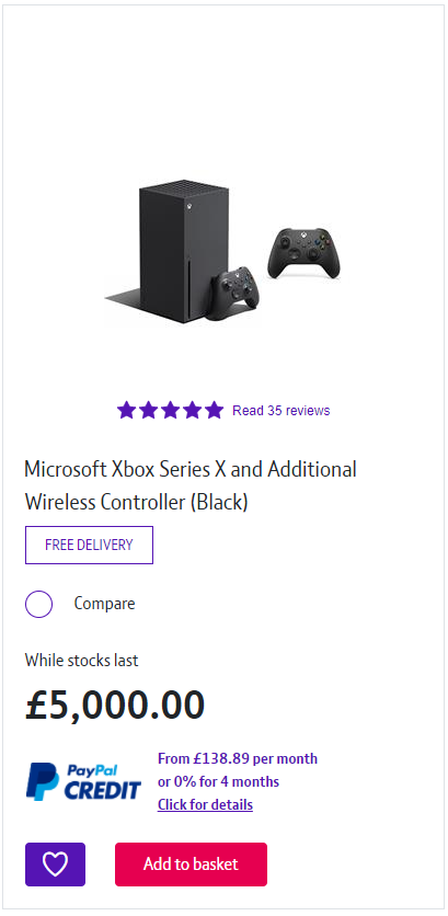 UKPS5Notify's tweet photo. 👀£5,000 Xbox Series X bundle anyone? BT got you covered  *While stocks last* 👍 https://t.co/NugAkbSsOY
