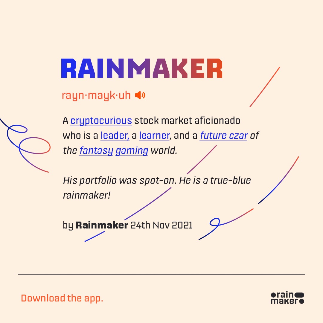 rainmaker_win's tweet photo. While others look for definitions, real Rainmakers make their own😎🔝

Download the app now: https://t.co/0ptsBanY2P

#UrbanDictionary #UrbanGentleman #Cryptocurrency #trading #bitcoin #ethereum #wealth #Finance #Investment #Money #SmartInvestment #StockMarket #games #gamestagram https://t.co/nJWqfnuCKP