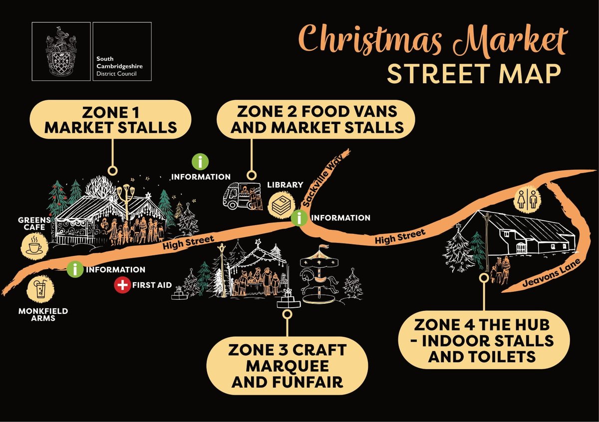 SouthCambs's tweet photo. Come and join us for an afternoon of festive fun at our Christmas market on 5 December 

Food and drink stalls will be available to serve traditional and festive fare accompanied with live music to help you feel that Christmas spirit

Find out more: https://t.co/wwlXTodVIO https://t.co/8DAHj6nBik