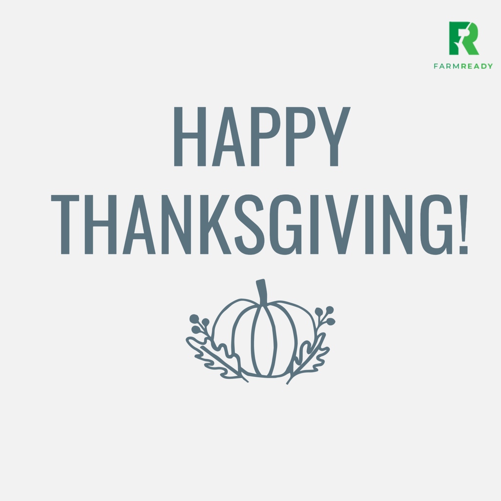 The FarmReady team wish you a very happy thanksgiving! 🦃  We're thankful for all of our amazing customers for being part of the Shed journey this year

#thanksgiving #thankafarmer