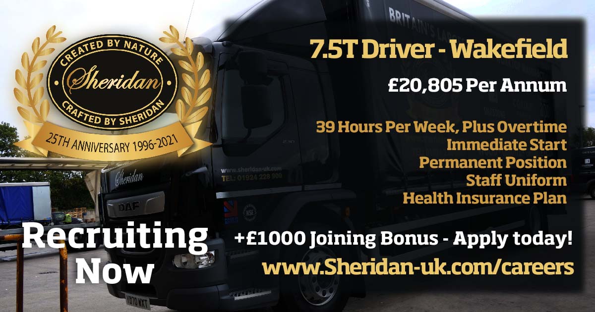 SheridanWorktop's tweet photo. We're hiring! We have a small number of opportunities available for the right candidates, with a £1000 signing on bonus.*

> 7.5 T Driver - Wakefield
> CNC Machinist - Nights
> Goods In Stock Assistants

Find out more at https://t.co/epP68MoKlK https://t.co/cCdS1RmP8U