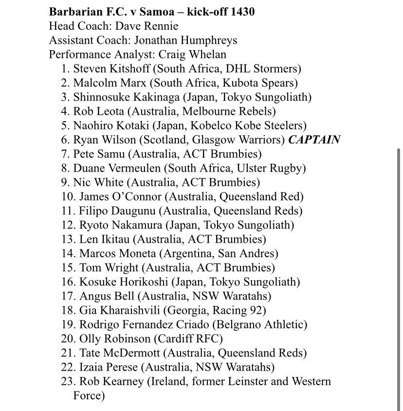 Barbarian FC tweet media