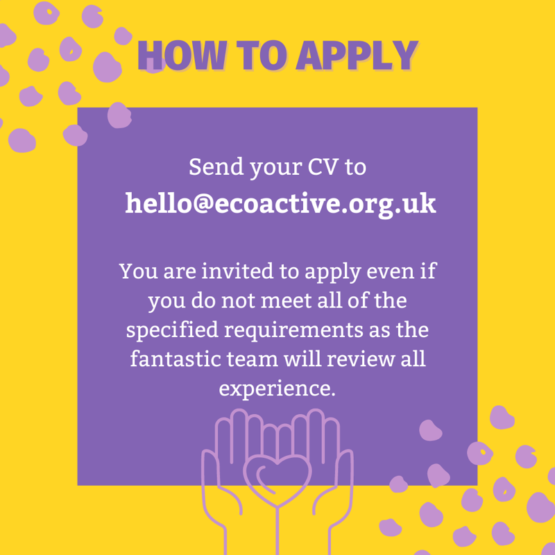 studenteer_'s tweet photo. New opportunity with @ecoACTIVE_UK to work alongside their amazing team!

#studenteer #volunteer https://t.co/VgKcAPmraF