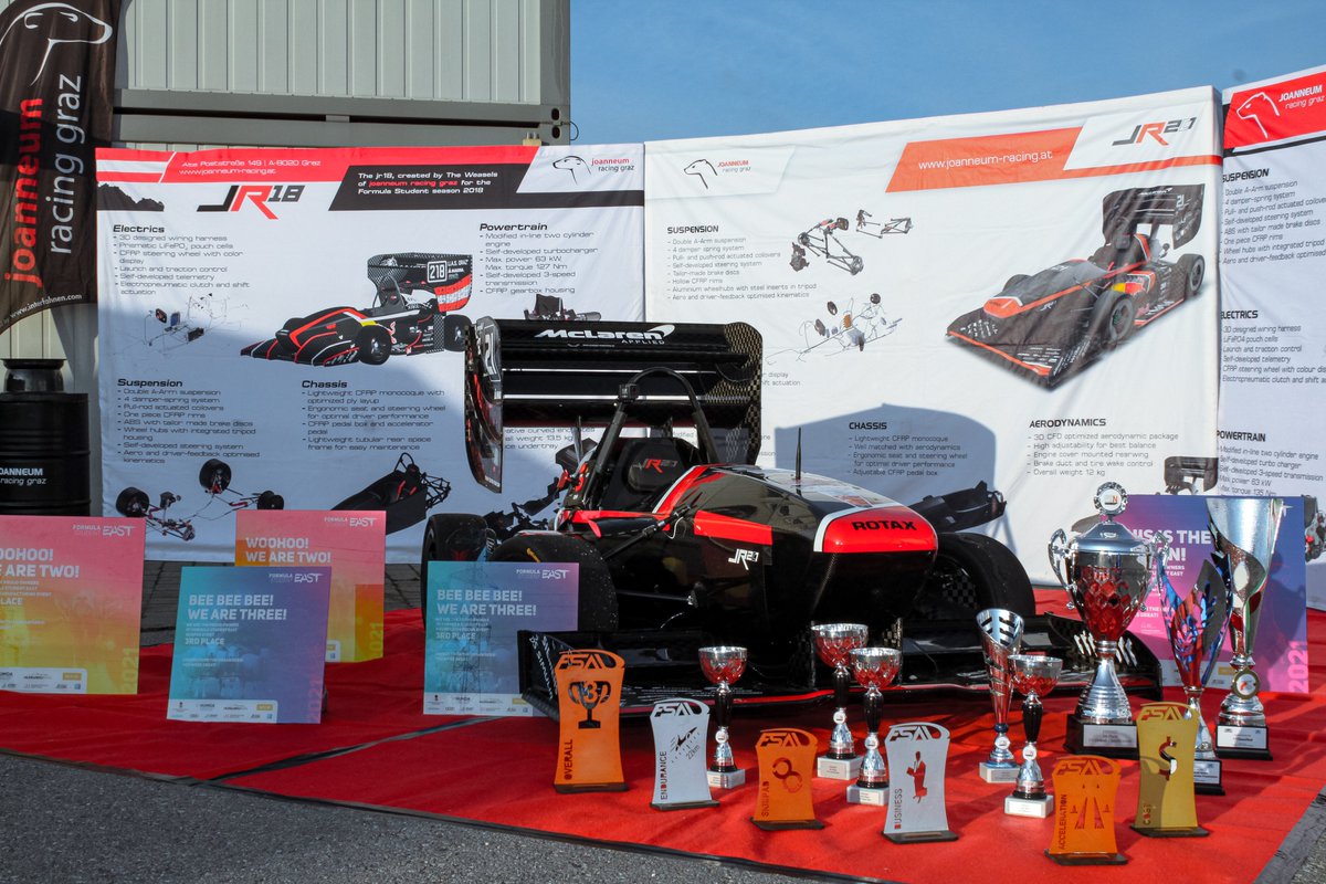 May we present: Our trophy collection of 2021.  🏆 We proudly look back on a great season! 😍

#formulastudent #joanneumracinggraz