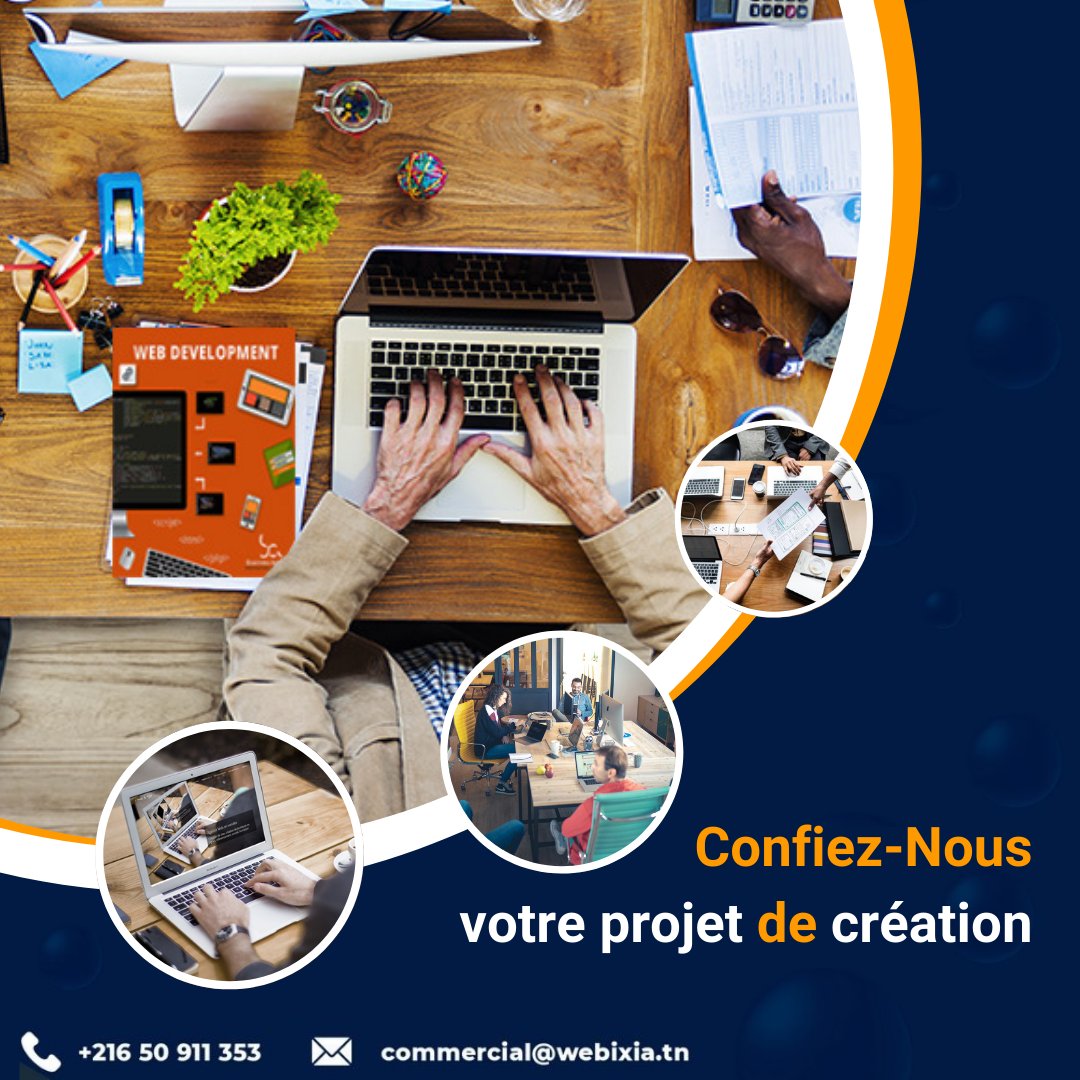 webixia_web's tweet photo. #Webixia l’agence web qui vous accompagne pour renforcer
votre présence en ligne, afin d’atteindre les objectifs fixés.
Pour plus d’informations n’hésitez pas à nous contacter au :
☎+216 31 525 224
📱 +216 50 911 353
📨 commercial@webixia.tn https://t.co/RIFXhkpMmT