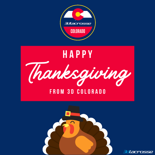 Thankful for all the players, coaches, and families who make 3d Colorado special. Happy Thanksgiving! 🦃