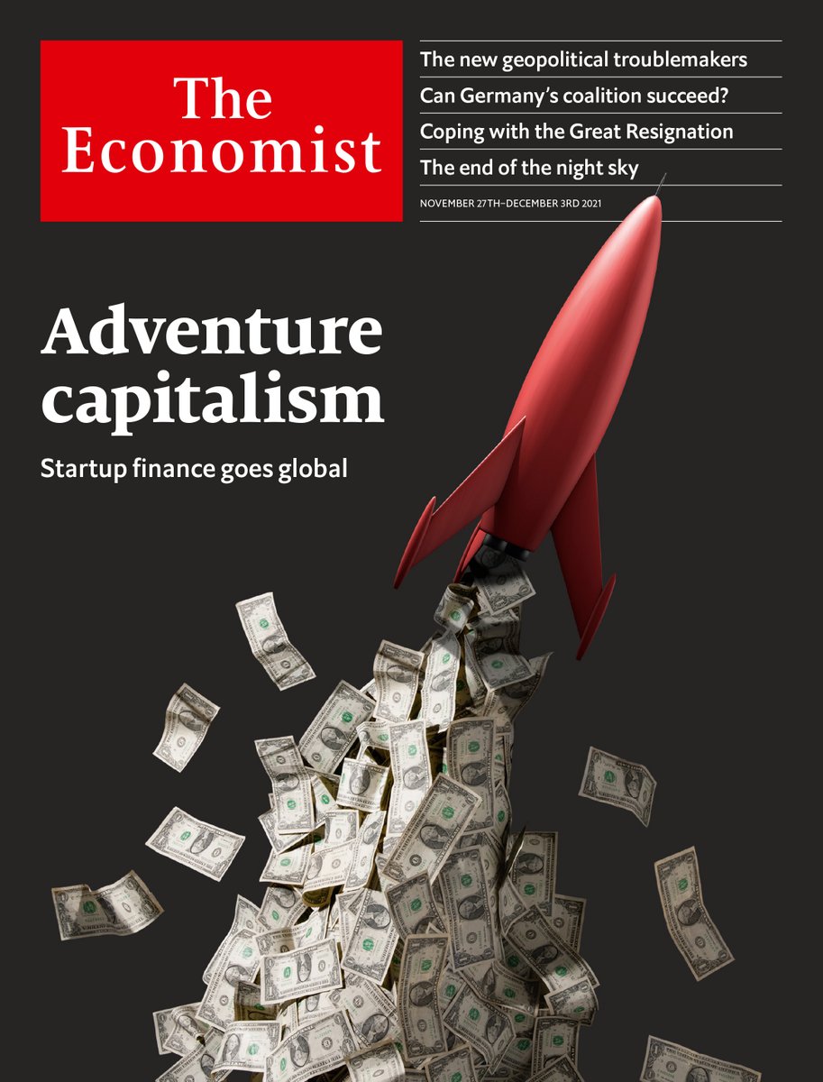 TheEconomist's tweet photo. The venture-capital industry is being supersized. There are risks—but it is also a chance to make the industry bigger and better. Our cover this week https://t.co/r7BPIeqIMf https://t.co/3fRKfksj5s