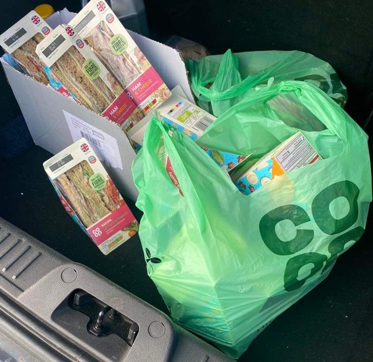 BethMember's tweet photo. Busy morning collecting sandwiches for an event at Pheonix detached youth project, a current local cause. Thanks to Mick at North Shields for the community donation, and surrounding store managers for their help! #OneCoop 💙 @mark_niven @_MHewitt_ @JEMarineAvenue  @abbott_calum https://t.co/R0pfdV7p2r