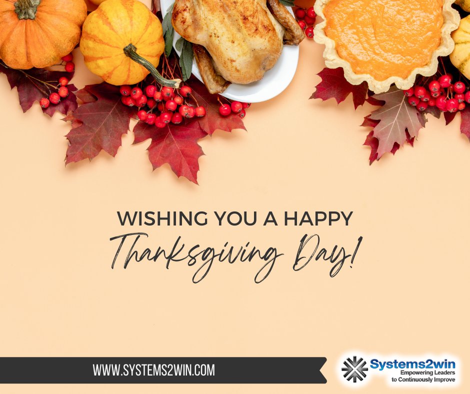Systems2win's tweet photo. Today, as we reflect of our blessings from this year, we are incredibly grateful for the support from our loyal customers and dedicated staff. We wish you a happy #Thanksgiving Day! And, we hope you celebrate the simple things that bring you happiness. 

#Systems2win https://t.co/Hd5WYq0TD7