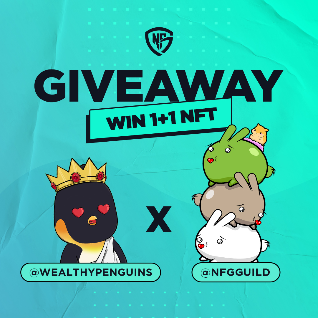 NFGGuild's tweet photo. Chibis and Penguins #CollabGiveaway!

Chibis fell in love with Pinguins, and they never want to let them go! ❤️

We’re giving away 1 NFG &amp; 1 Wealthy Penguin NFT

1️⃣ Follow @NFGGuild &amp; @wealthypenguins 
2️⃣ ❤️ &amp; RT
3️⃣ Tag 3 friends

Winner 📢 on TW in 48 hrs!

$Chibis #NFTgiveaway https://t.co/64hQZD2PvW
