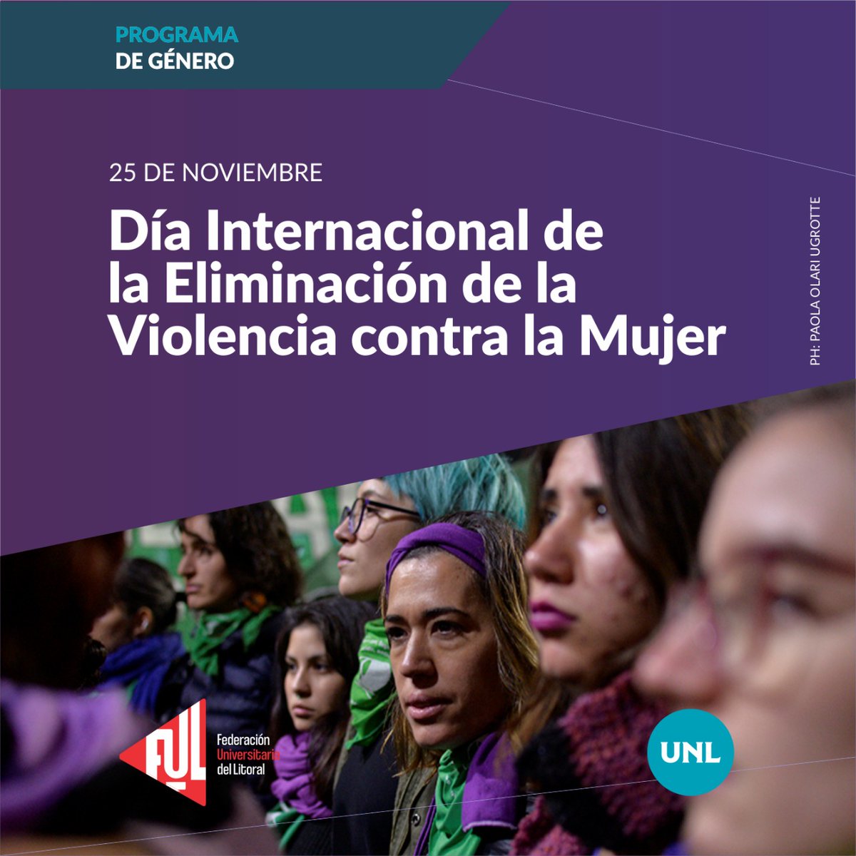 ExtensionUNL's tweet photo. #25N ✊🏼
En el Día Internacional de la Lucha por la Erradicación de las Violencias de Género, la @UNLitoral reafirma una vez más su compromiso y acompañamiento a las mujeres, y disidencias sexuales en la lucha por una vida libre de violencias.
+info: https://t.co/xtg25JfExh https://t.co/8gzsm3bAY1
