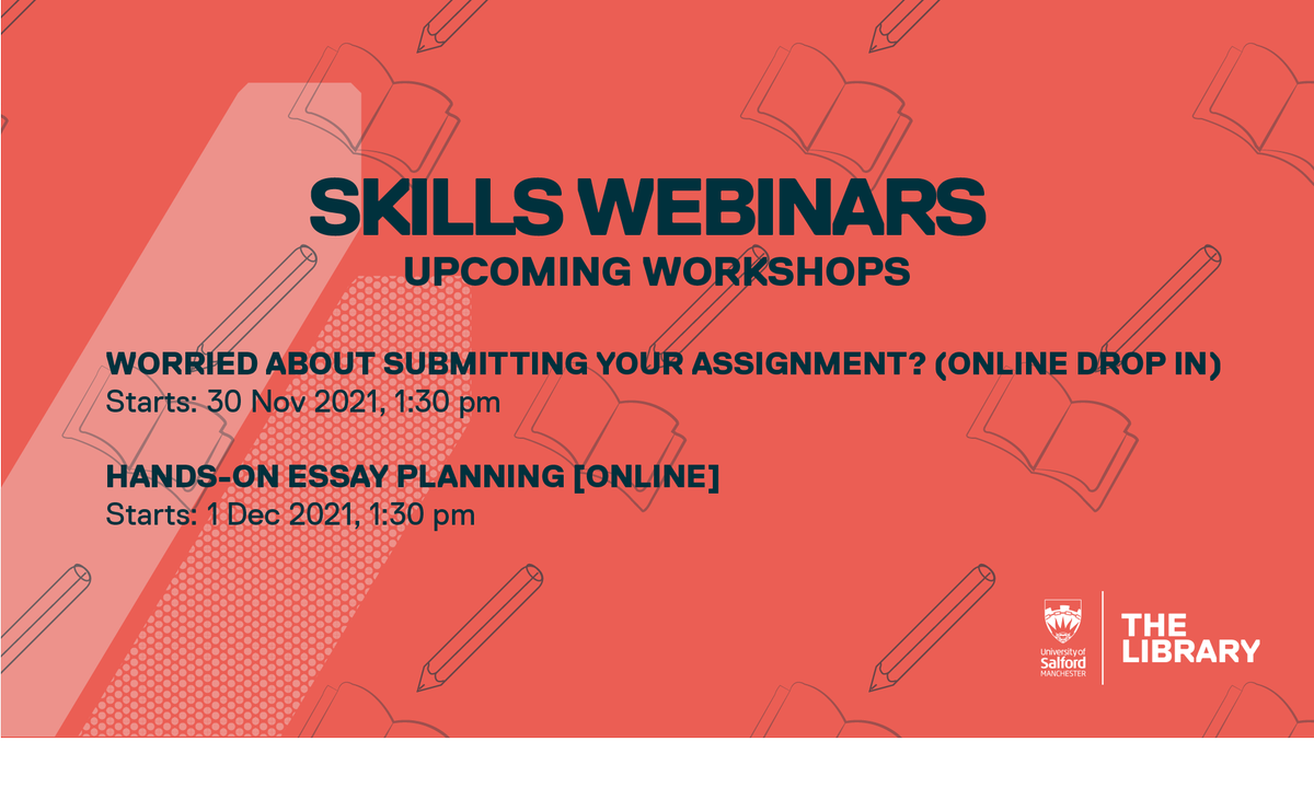TheLibraryUoS's tweet photo. A couple of our workshops that are coming up next week, click the link to find out more and sign up. 👇
https://t.co/aJhEwV51QW

Why not follow us and press the notification bell 🔔 to keep up to date with all our services and events. 😀 https://t.co/JGfMpNv75q