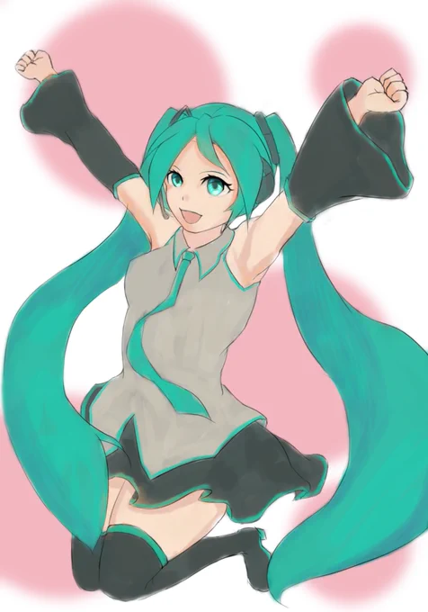今描いてるやつ背景は変えるかも!#初音ミク 