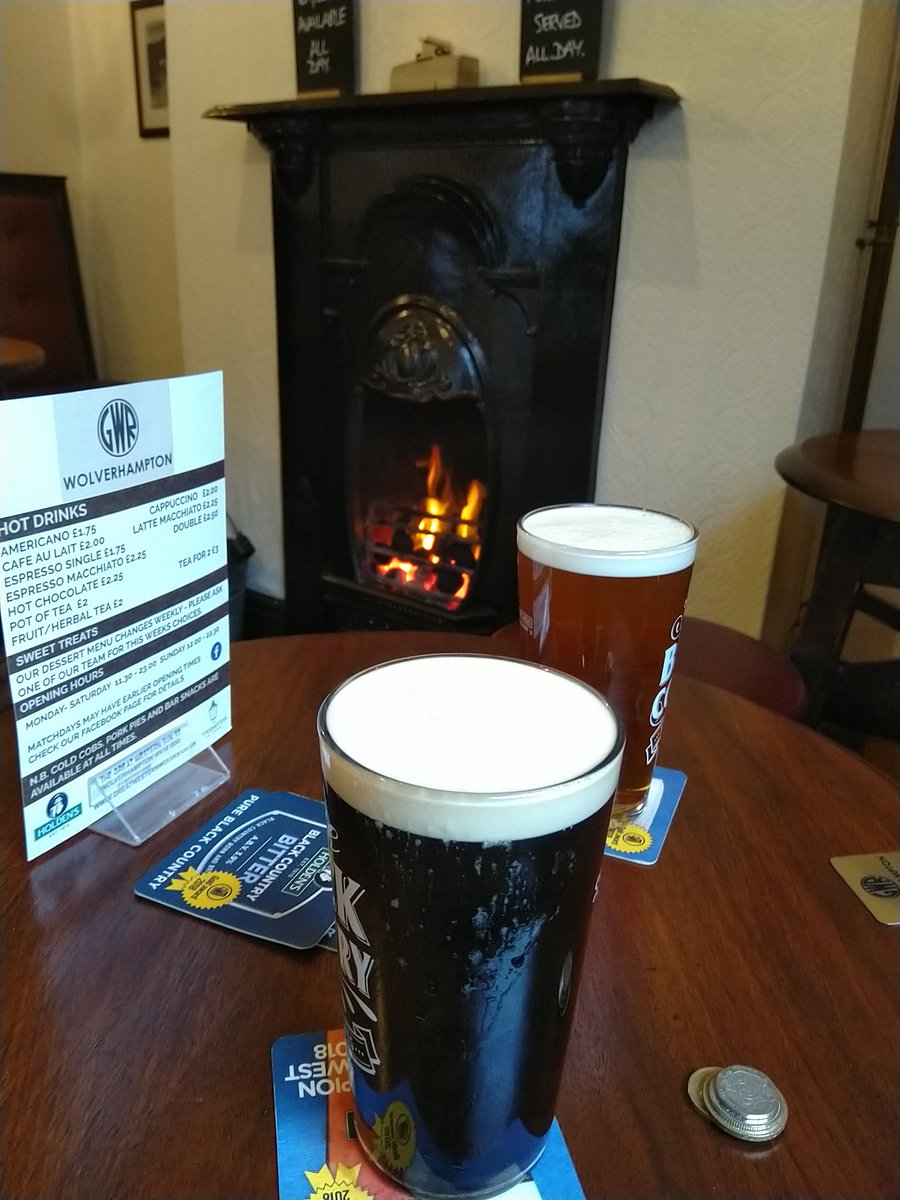 A great place to be. They've just lit the fires @GWRPub @holdensbrewery @thebathams #pubsmatter