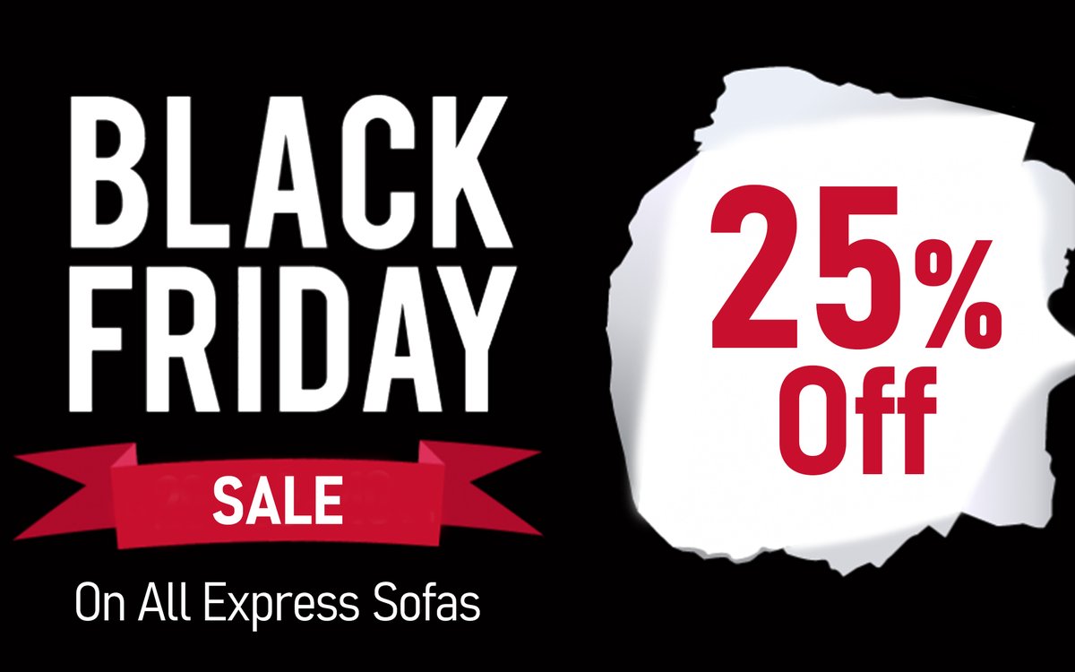 💥 BLACK FRIDAY SALE IS NOW LIVE 💥 
25% OFF ALL EXPRESS SOFAS + FREE 7 DAY DELIVERY📦 
Shop online👉 buff.ly/32z4CHp