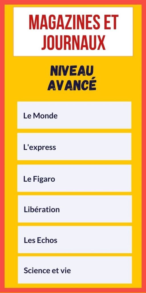 myourfrench's tweet photo. Vous souhaitez lire un magazine ou un journal en français ? Découvrez une sélection de magazines et de journaux français pour vous aider à améliorer votre niveau en français. 👇
#learnfrench #frenchimmersion #readinfrench
https://t.co/Bm7E9Acp9g https://t.co/NoaPVgT1se