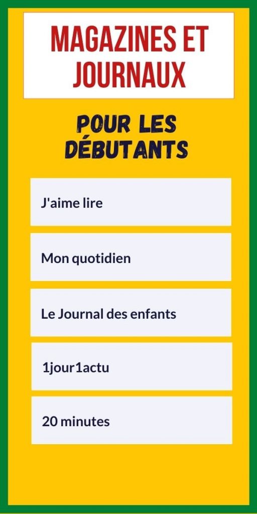myourfrench's tweet photo. Vous souhaitez lire un magazine ou un journal en français ? Découvrez une sélection de magazines et de journaux français pour vous aider à améliorer votre niveau en français. 👇
#learnfrench #frenchimmersion #readinfrench
https://t.co/Bm7E9Acp9g https://t.co/NoaPVgT1se