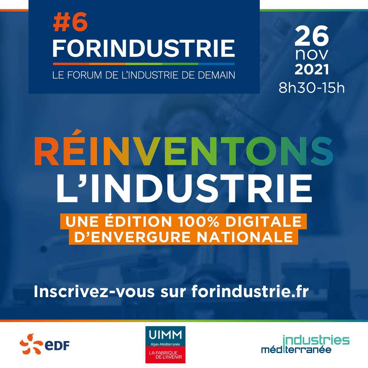 @umfmarseillefos participera <a href="/ForIndustrie/">Forindustrie, l'Univers Extraordinaire</a>, en digital ce vendredi 26 novembre de 8h30 à 15h.
<a href="/LeaLoriquet/">Léa Loriquet</a> interviendra avec <a href="/MonicaMichel_Of/">Monica Michel-Brassart</a> lors de l’Atelier « Réinventons les ports de demain » ⚓
inscription ➡ swll.to/GWpSf 
#forum #industrie