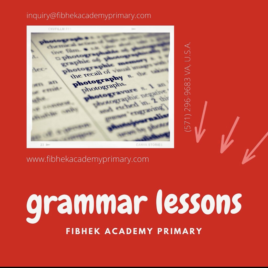 FibhekAcademy's tweet photo. Be part of our grammar lessons.
#fibhek
#fibhekacademy
#fibhekacademyprimary
#skillsdevelopment
#proficiency
#oneonone
#group
#studyatyourownpace
#articulate
#write
#comprehend
#vocabulary
#grammar
#customerservice
#language
#english
#primarylevel
#grammar https://t.co/PJyA87xXYO