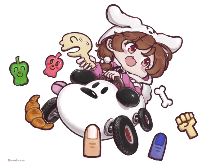 マリオカートミラクル8🐶🥐🦴✨
(ころさんver.)
#できたてころね 
