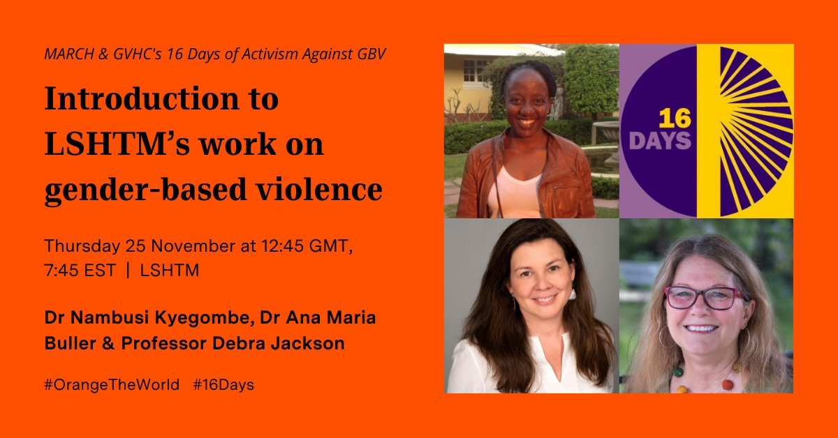 Today is International Day for the Elimination of Violence Against Women.

While pervasive, #GBV is not inevitable. It can and must be prevented.

Join us for #16Days of Activism and learn more about our crucial work 👉 bit.ly/16DaysatLSHTM #GenerationEquality <a href="/Nambusi/">Nambusi Kyegombe</a>
