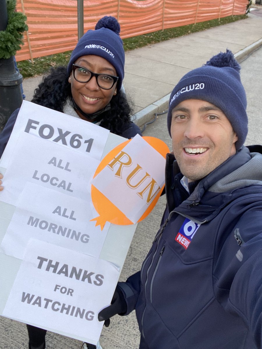 Keith_McGilvery's tweet photo. Lucky to have ⁦@MayalGilmore⁩ on the ⁦@FOX61News⁩ crew at the ⁦@RaceManchester⁩ #teamwork #alllocalallmorning #share61 https://t.co/6G88XddLpm