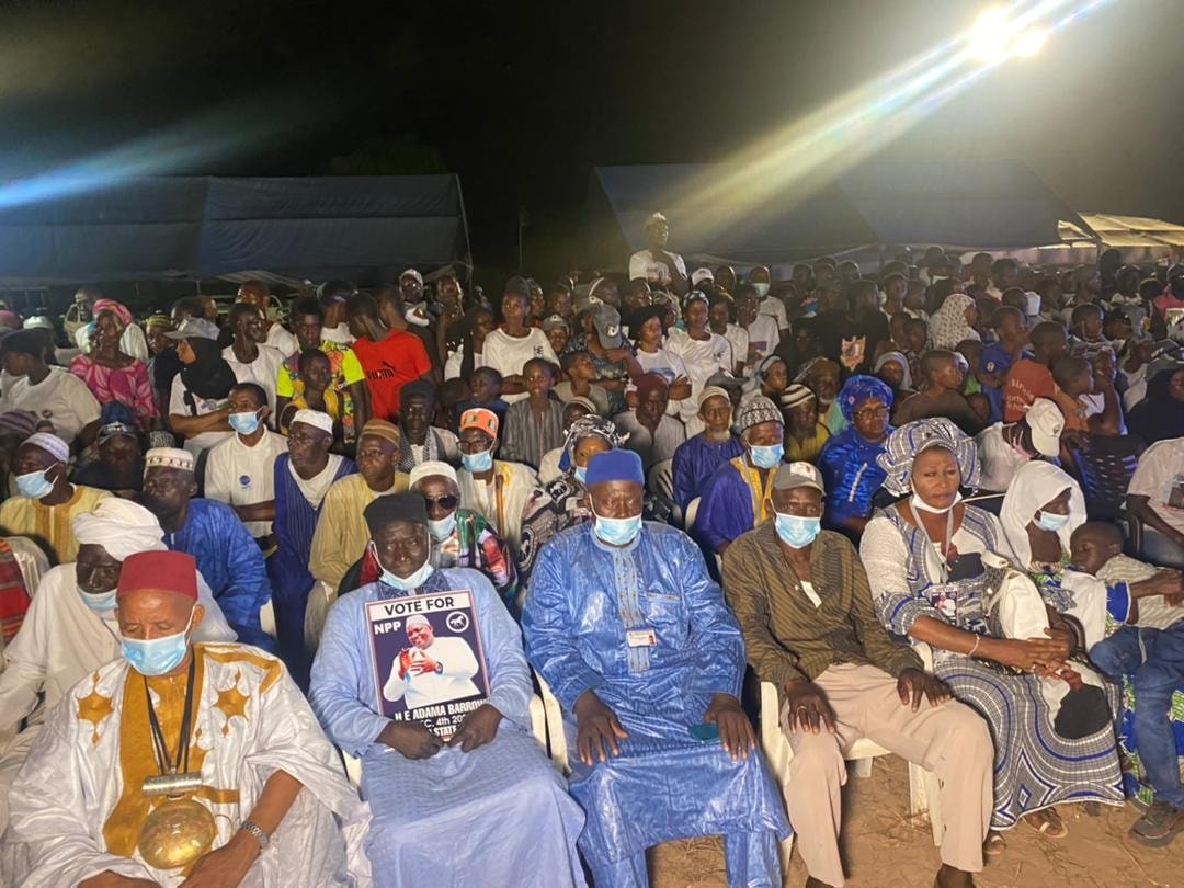 GambianY's tweet photo. The people of Kombo east Giboro came in large numbers to warmly welcome President Adama Barrow. #BarrowPresident https://t.co/kw8xSFKpUz